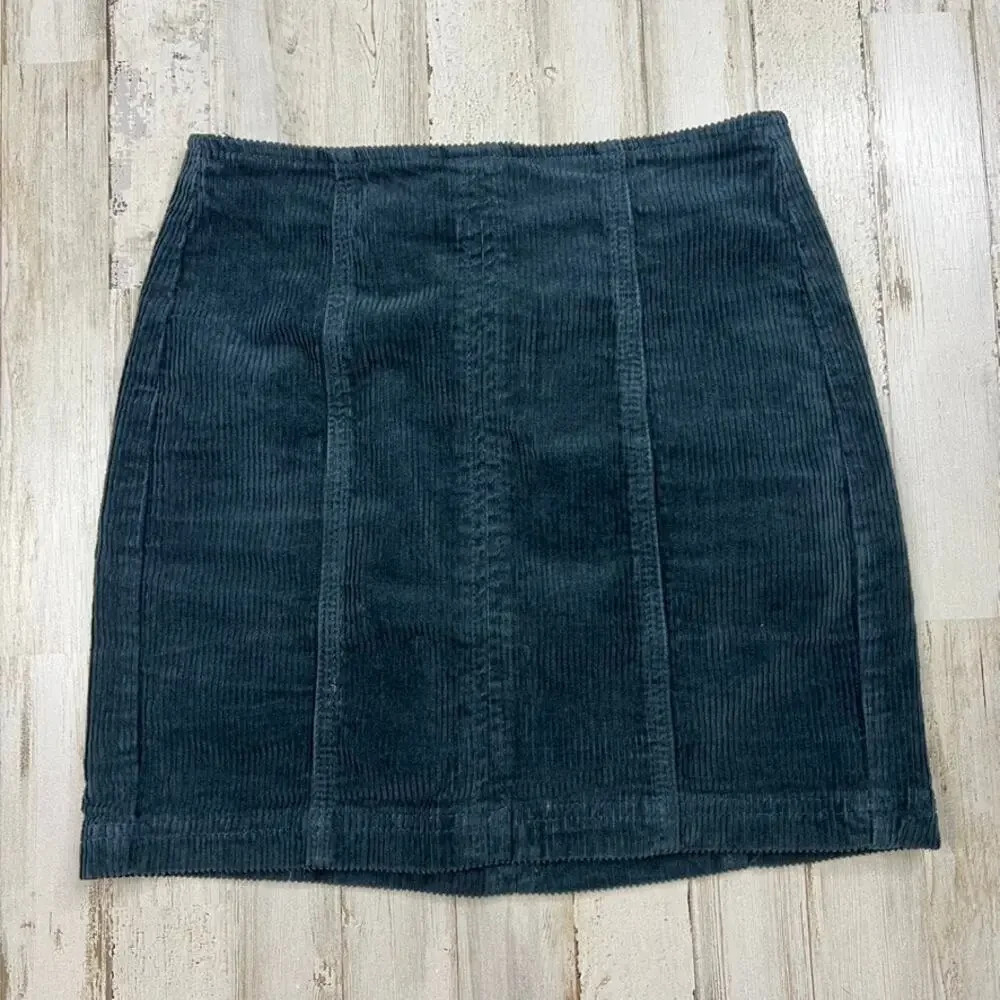 PacSun Women's Corduroy Mini Skirt Dark‎ Teal Size 23